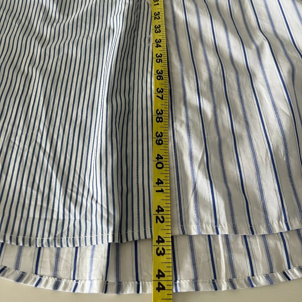 J. Crew Classic-fit cotton poplin shirtdress in mixed stripe Blue & White Size 2 - Picture 11 of 14